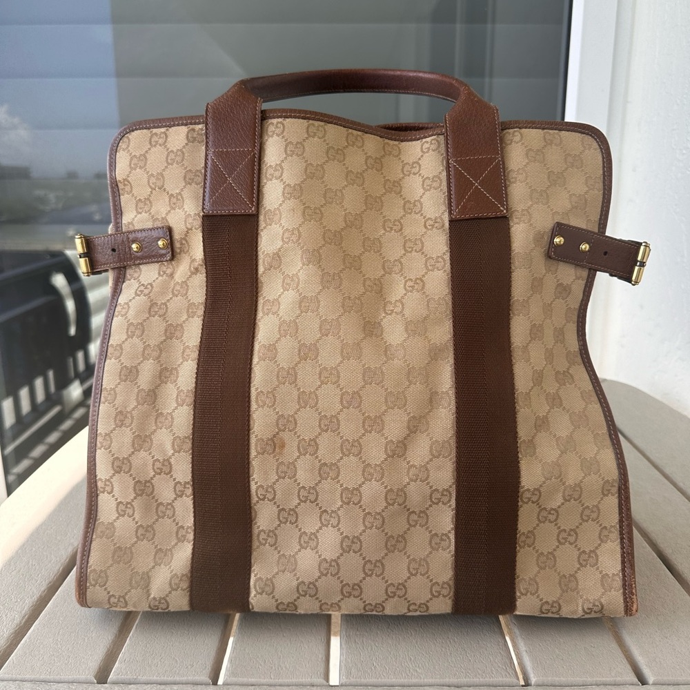 GUCCI tote bag GG pattern canvas brown